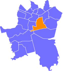 Location of Osiedle Paderewskiego-Muchowiec within Katowice