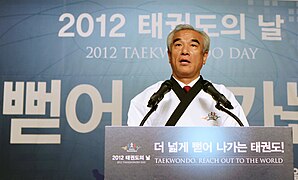 At the Celebration of 2012 Taekwondo Day