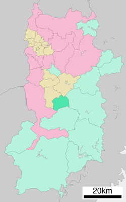 Location of Kurotaki in Nara Prefecture