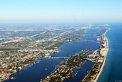 Aerial view of Lantana and South Palm Beach