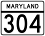 Maryland Route 304 marker