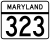 Maryland Route 323 marker