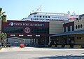 Entrance to pier no. 2 of the Tampa Port Authority (Carnival Inspiration in the background)