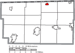 Location of Lyons in Fulton County