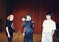 Mary Folberg in sound check for The Jefferson Dancers during 1991 Soviet tour