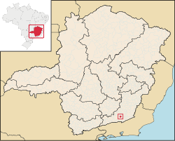 Location of Chácara within Minas Gerais