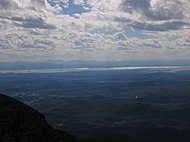 Top of Mount Mansfield facing west