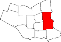 Location of Niagara Falls in the Niagara Region