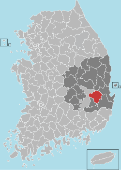 Location in South Korea