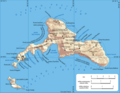 Map of Robinson Crusoe Island (including Santa Clara Island)