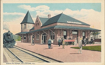Postcard of the original station