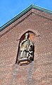 Bronze Statue of Saint Francis Xavier installed on the niche of the front gable.