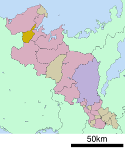 Location of Yosano in Kyoto Prefecture