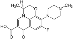 Estrutura química de Levofloxacina