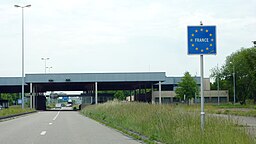 Panneau E39 seul sur l'autoroute A35.