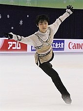 Hanyu performing his free skate program 'Romeo + Juliet' at the 2011 Cup of China in Shanghai