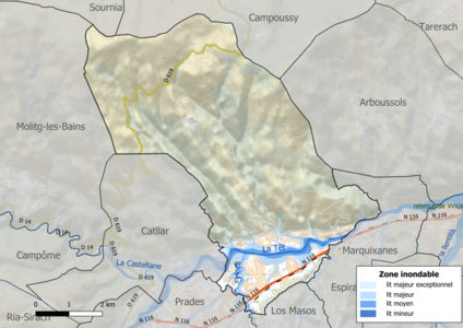 Carte des zones inondables.