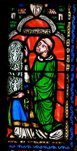 "Abbot Suger at the Tree of Jesse" window (12th c.)(Axis chapel)