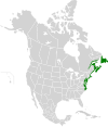 Aire de répartition de l'Épinoche à quatre épines