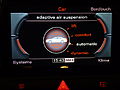 An Audi A8 Multi Media Interface control screen for its Adaptive Air Suspension