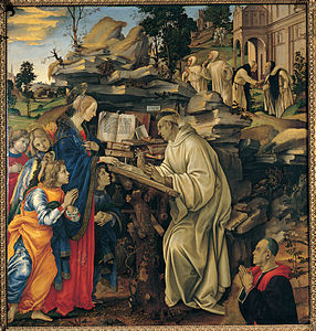 L'Apparition de la Vierge à saint Bernard par Filippino Lippi.