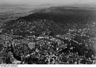 Coburg 1925, med Veste Coburg och Morizkyrkan