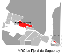 Location of Saint-Fulgence