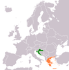 Location map for Croatia and Greece.