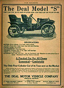 Deal Motor Car Model S ad, 1910