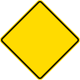 شكل الماسي مع خلفية صفراء وحدود سوداء
