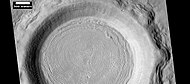 Crater floor showing concentric crater fill, as seen by HiRISE under HiWish program