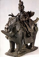 Toyong, Earthenware of a person on horseback, Silla of Three kingdom period,