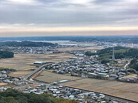 おうむ岩から見た恵利原（2012年）