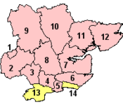 The districts of Essex