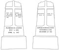 Digital drawing of the headstones of Coates and husband in Pennsylvania