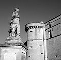 The war memorial and the castle