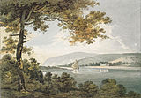Heanton Court, Heanton Punchardon, nr Barnstaple, Devon. Painted by Rev. John Swete in 1796, copied by him from a painting by "Mr Payne"