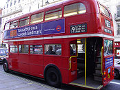 A Routemaster bus on The Strand, November 2005