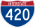Interstate 420 marker
