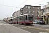 An inbound train crossing 26th Avenue, 2017