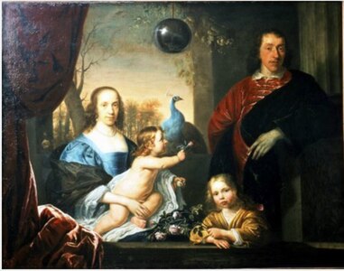 Portrait d'un couple avec deux enfants