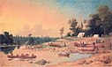 Campamento a orillas del río Winnipeg, Manitoba (1846)