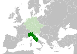 The Kingdom of Italy within the Holy Roman Empire in 1000
