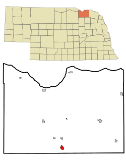 Location of Creighton, Nebraska