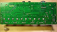 Reverse of Monotron's printed circuit board (PCB)