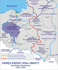 Вартеланд: історичні кордони на карті