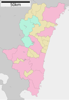 小戸地域自治区の位置（宮崎県内）