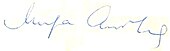 Signature de Mira Alečković