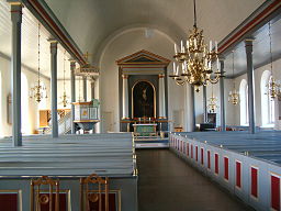 Invändigt kyrkan i juli 2006