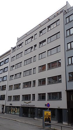 Building where Nordic Bible Museum is located at Nedre Slottsgate 4C, Oslo.